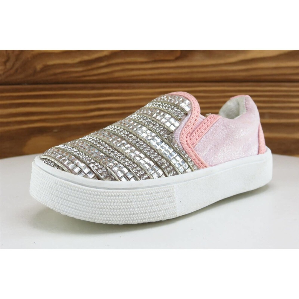 Stuart Weitzman Sz 6 Toddler Girls Sneaker Pink Synthetic Vance Glitz Medium